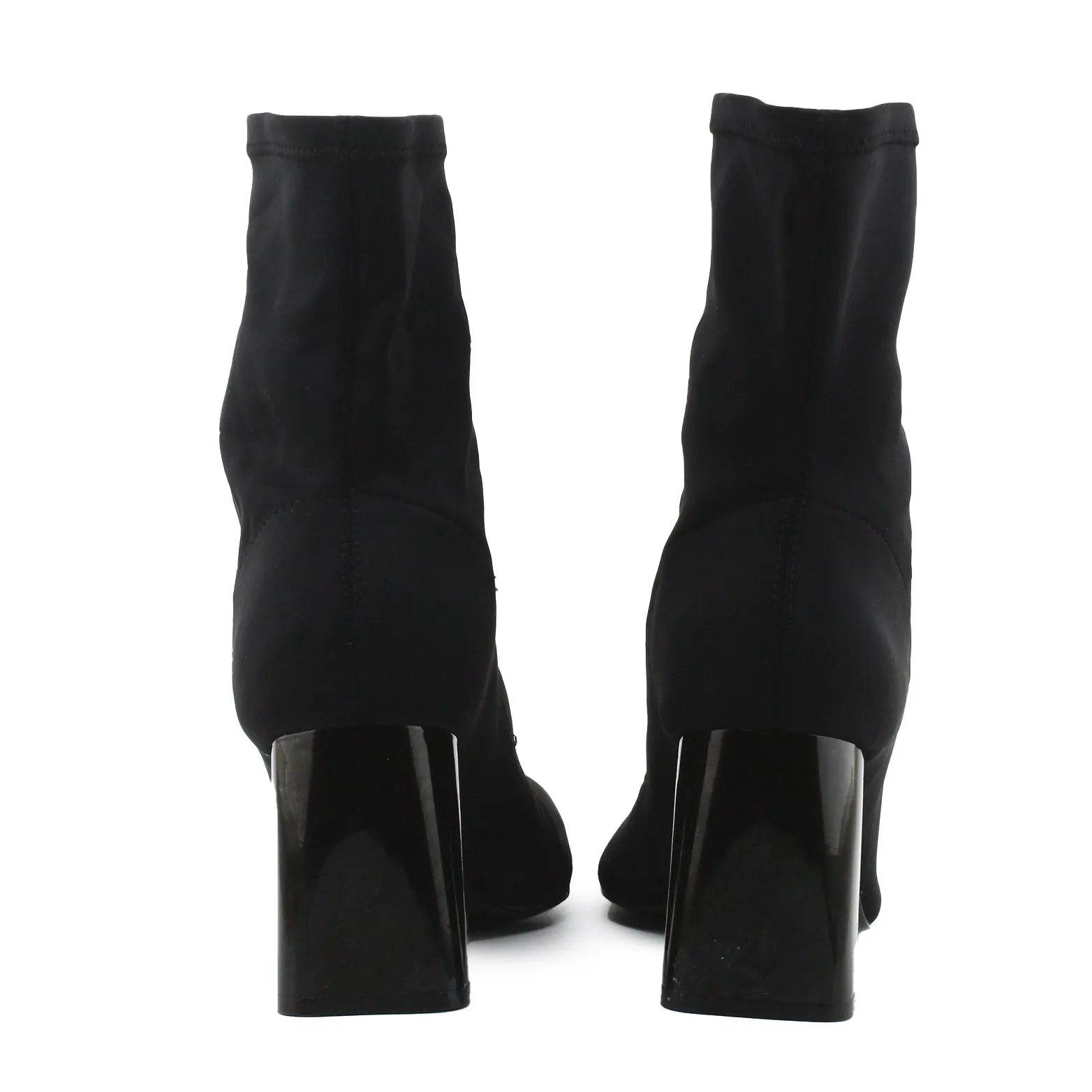 Zara Block Heels Sock Boots | Textile